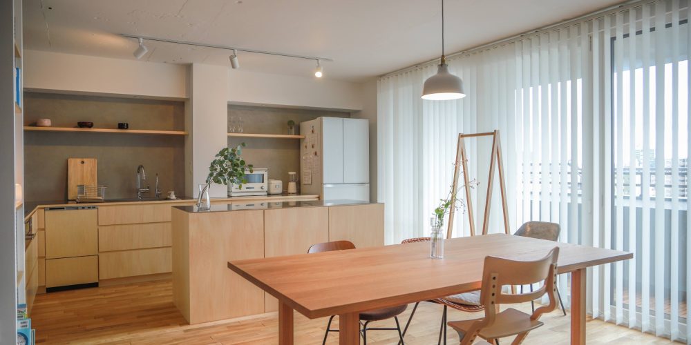 岐阜と名古屋の中古マンションのリノベーションのダイニングキッチン